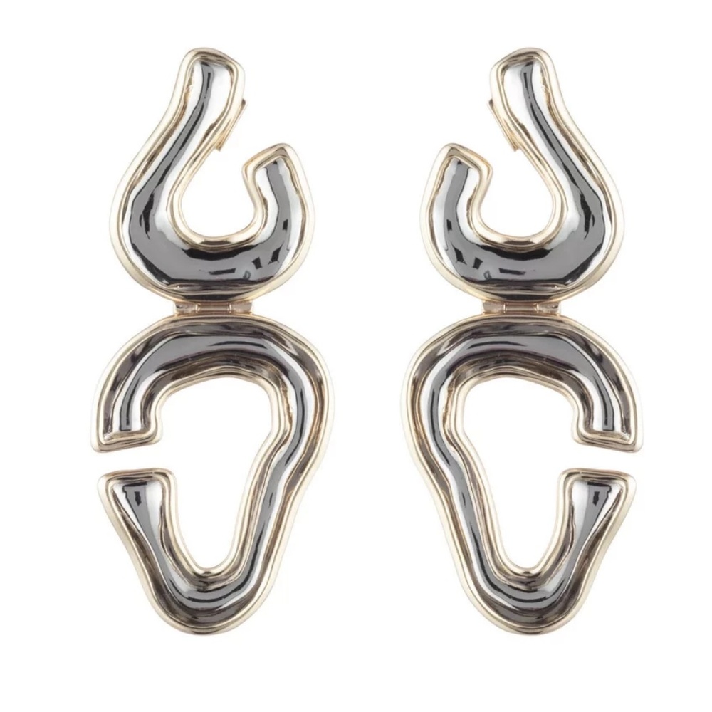 Alexis Bittar Two Tone Sculptural Post